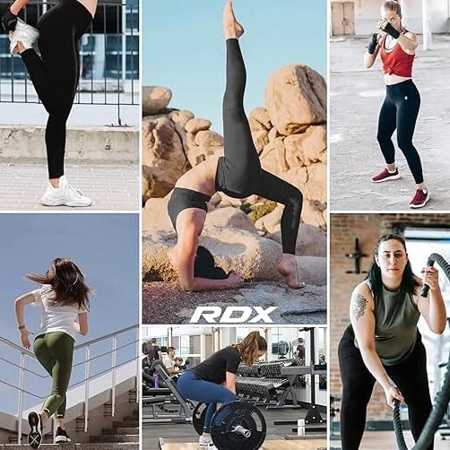 Sauna Leggings for Women by RDX, Gym Yoga Workout Compression Sweat Pants