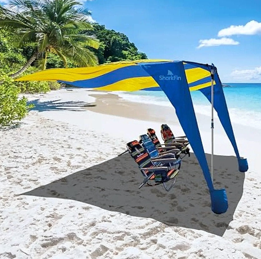 Shark Fin Shade Beach Tent UPF 50+ Wind Sun Canopy