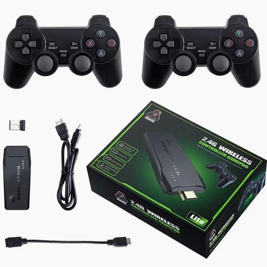 M8 Game Console Built-In 20000 + 64GB Two-Person Wireless Controller 2.4G Stick