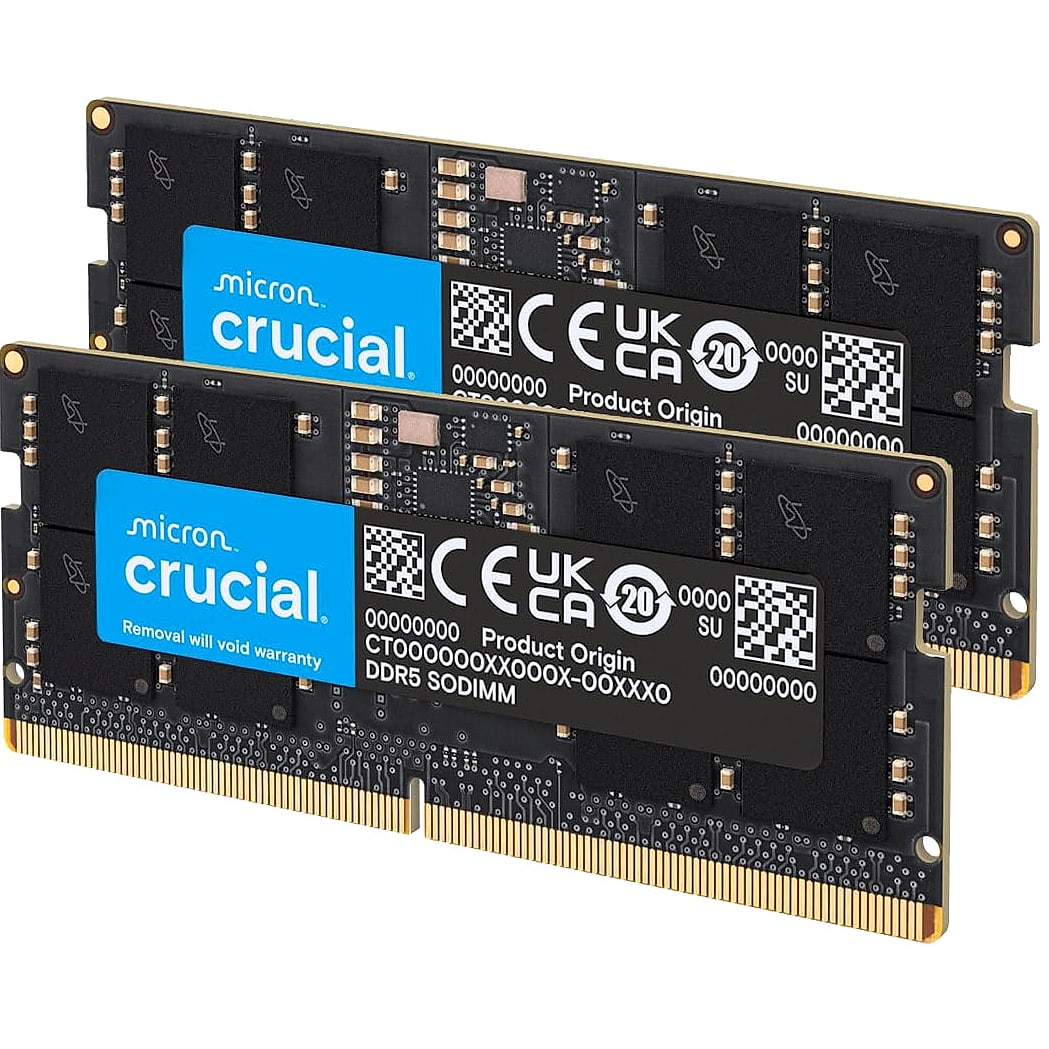 Crucial 32GB DDR5 SODIMM Laptop Memory Kit 5600MHz