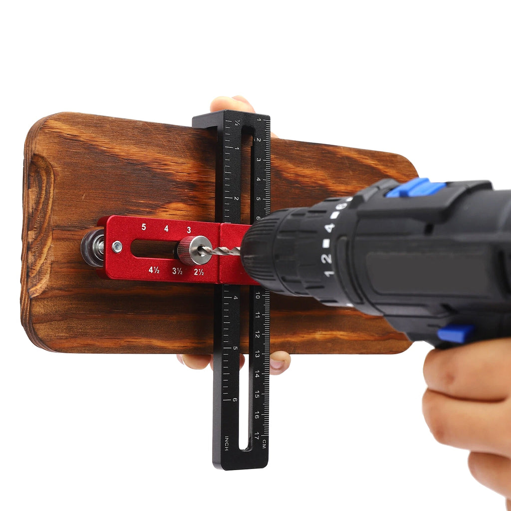 Adjustable Woodworking Drill Guide for Install Cabinet Door Handle Modern New~