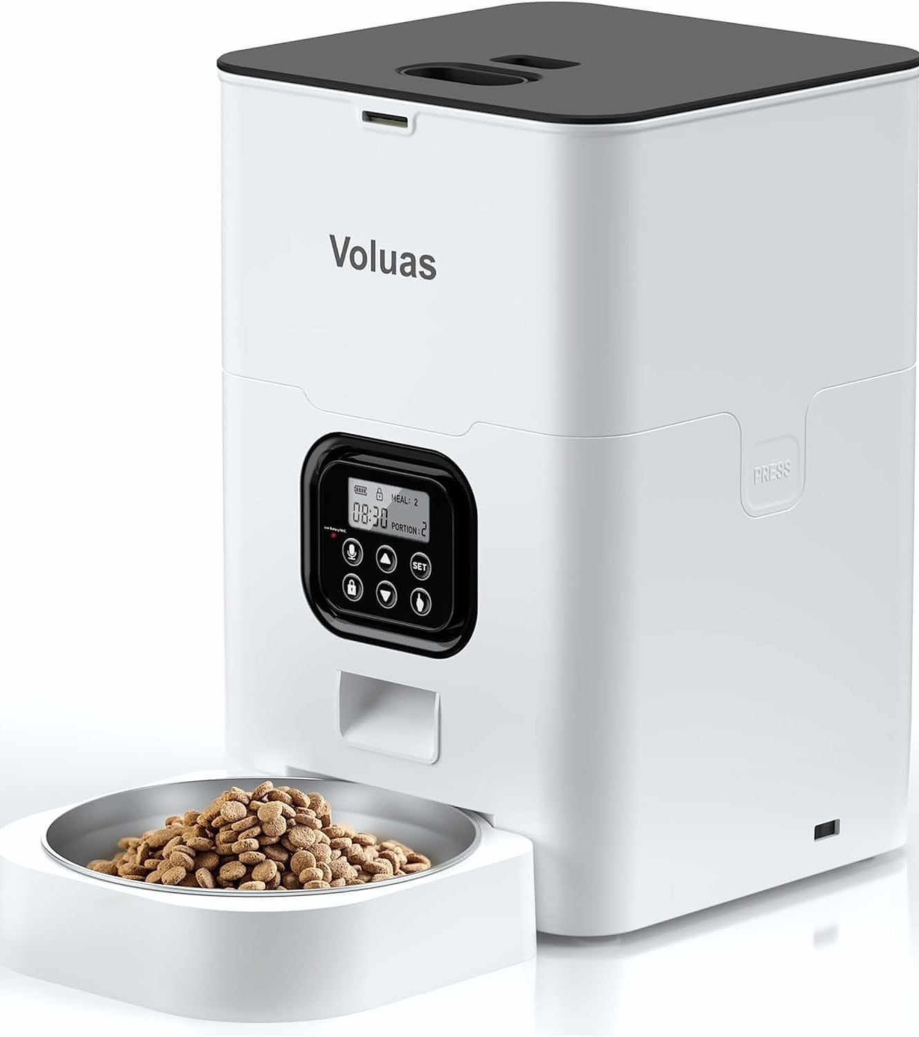 Voluas Automatic Cat Feeder with Voice Recorder and Portion Control