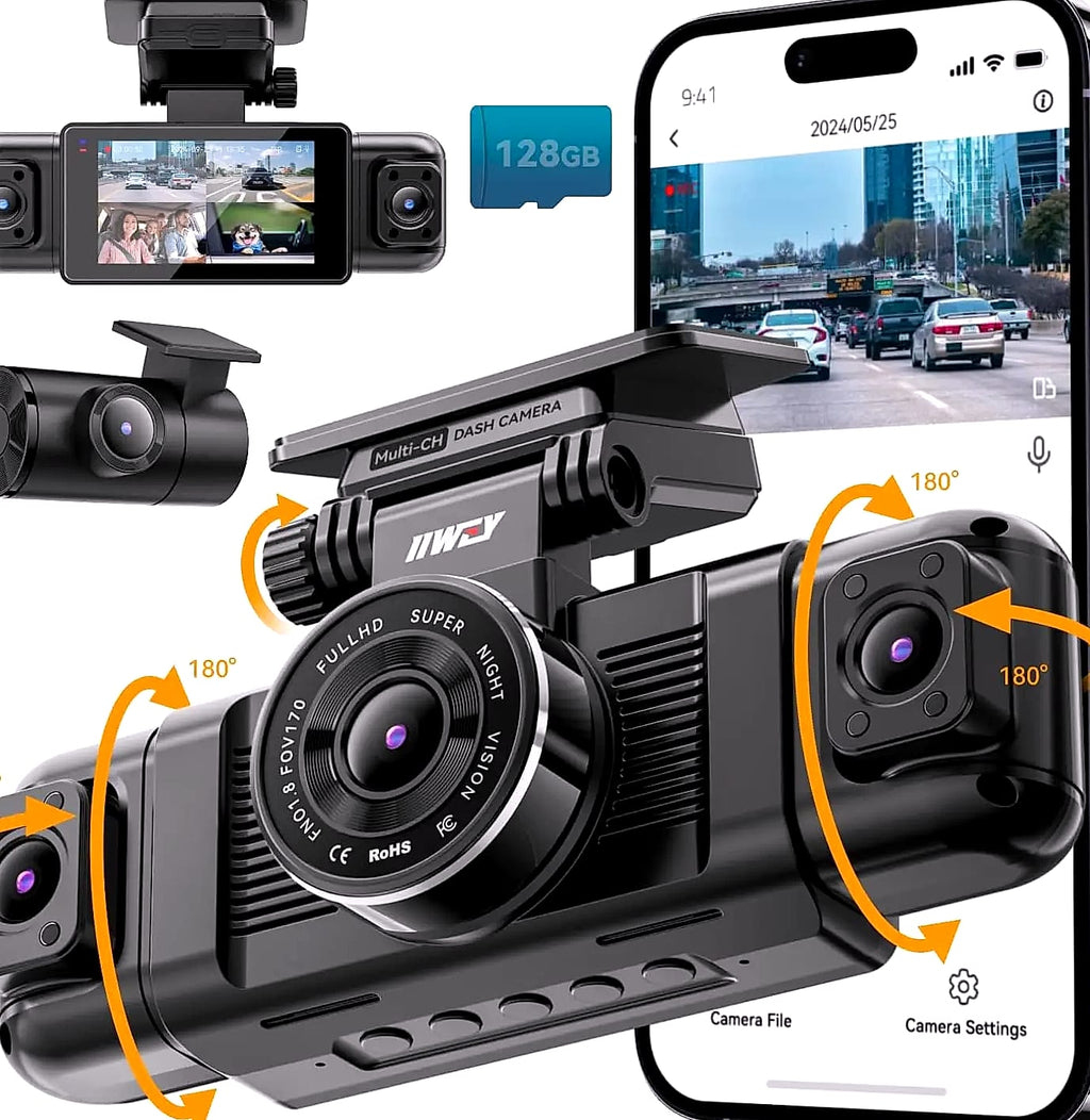 Kankeirr N5 4 Channel Dash Cam 360° View 1080P