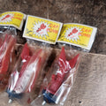 Vintage Lot Of 5 1960s Bee Cap Bomb Toys Missles Shaped Brand New NOS Retro Red