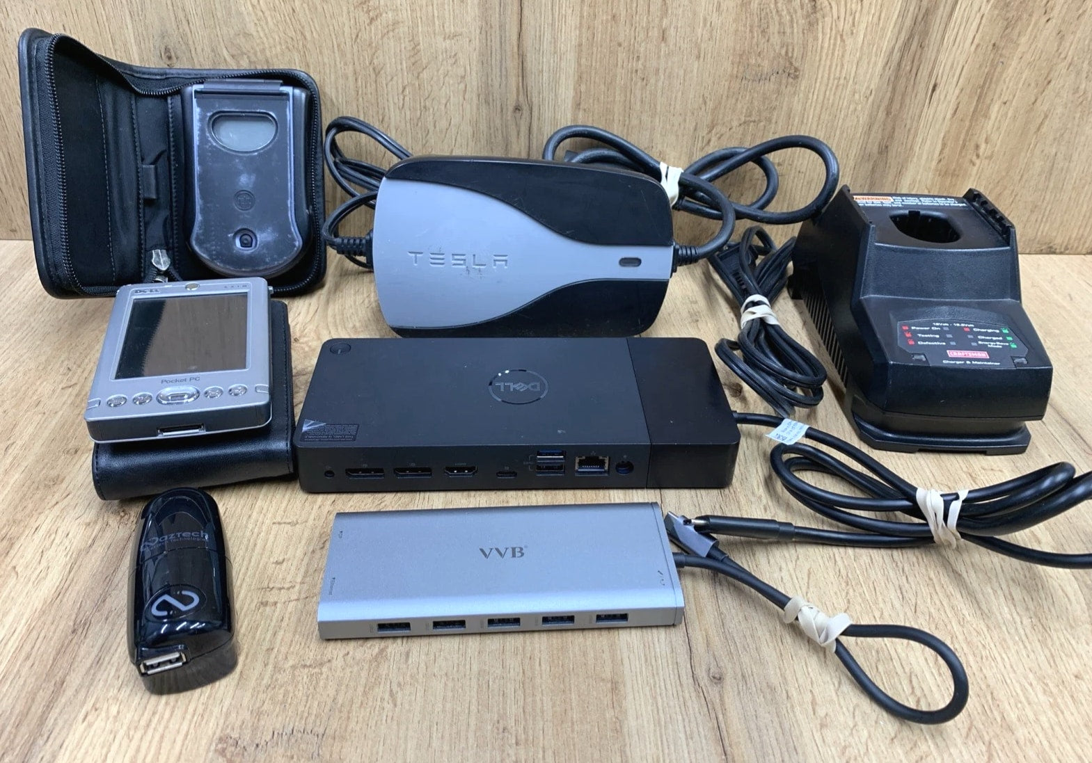 Random Lot of Mixed Electronics & Accessories  Gadgets Tesla Dell Palm Pilot