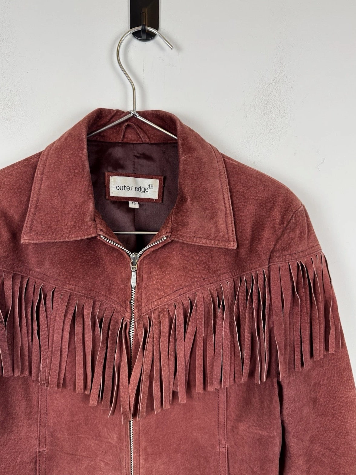 Vintage Western Wear Suede Leather Jacket, Size 12