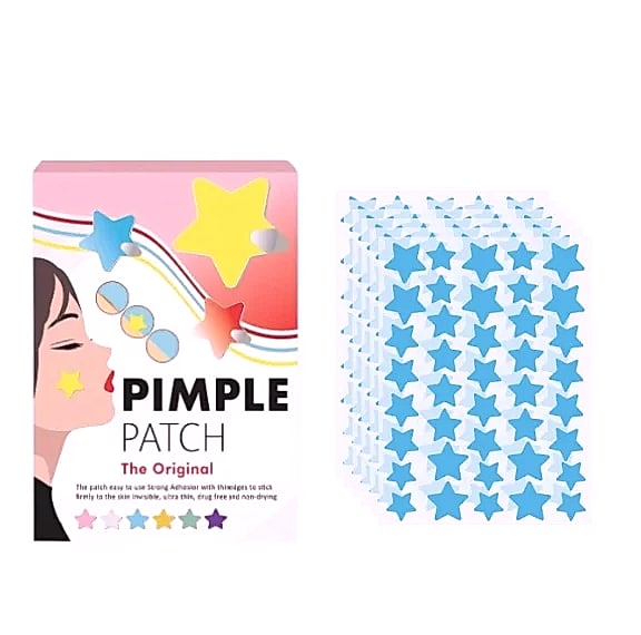 40-Piece Multi-Color Star Acne Patches, Ultra-Thin