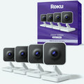 Roku Indoor Camera 4-Pack 1080p HD Night Vision Home Security