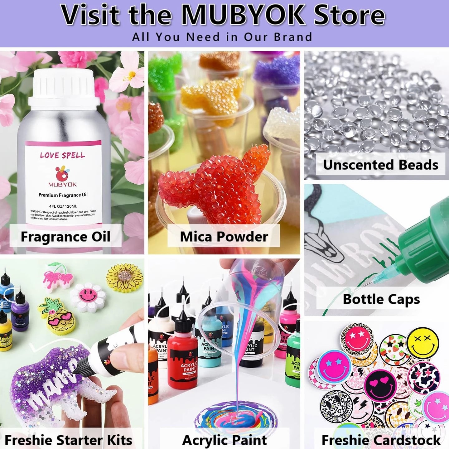 M436 Car Freshie Supplies Starter Kit with 1LB Scented Aroma Beads, 4 Inch Circle