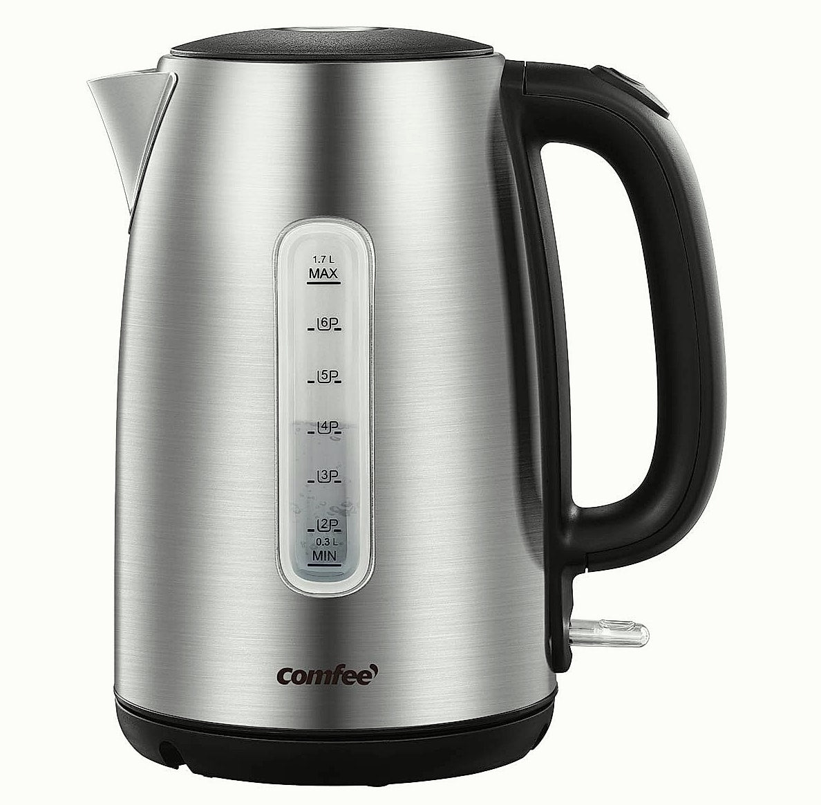 COMFEE' 1.7L Stainless Steel Electric Kettle, 1500W Fast Boil