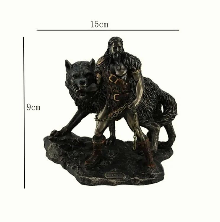 Nordic Mythology Tyr God Resin Statue 15cm Decorative Figure