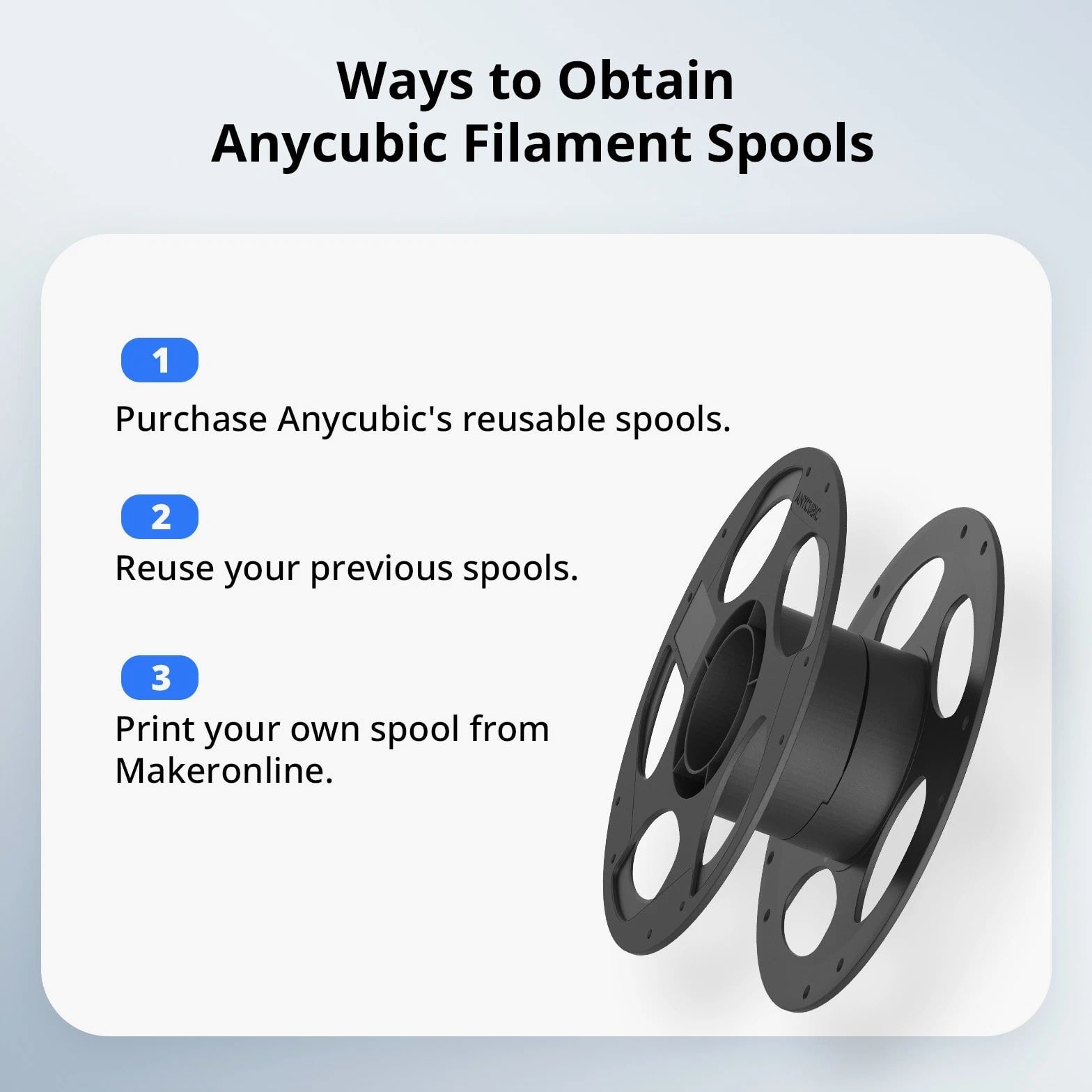 ANYCUBIC Spooless PLA / PLA+ / PETG Filament Refill 1.75mm 3D Print Material Lot