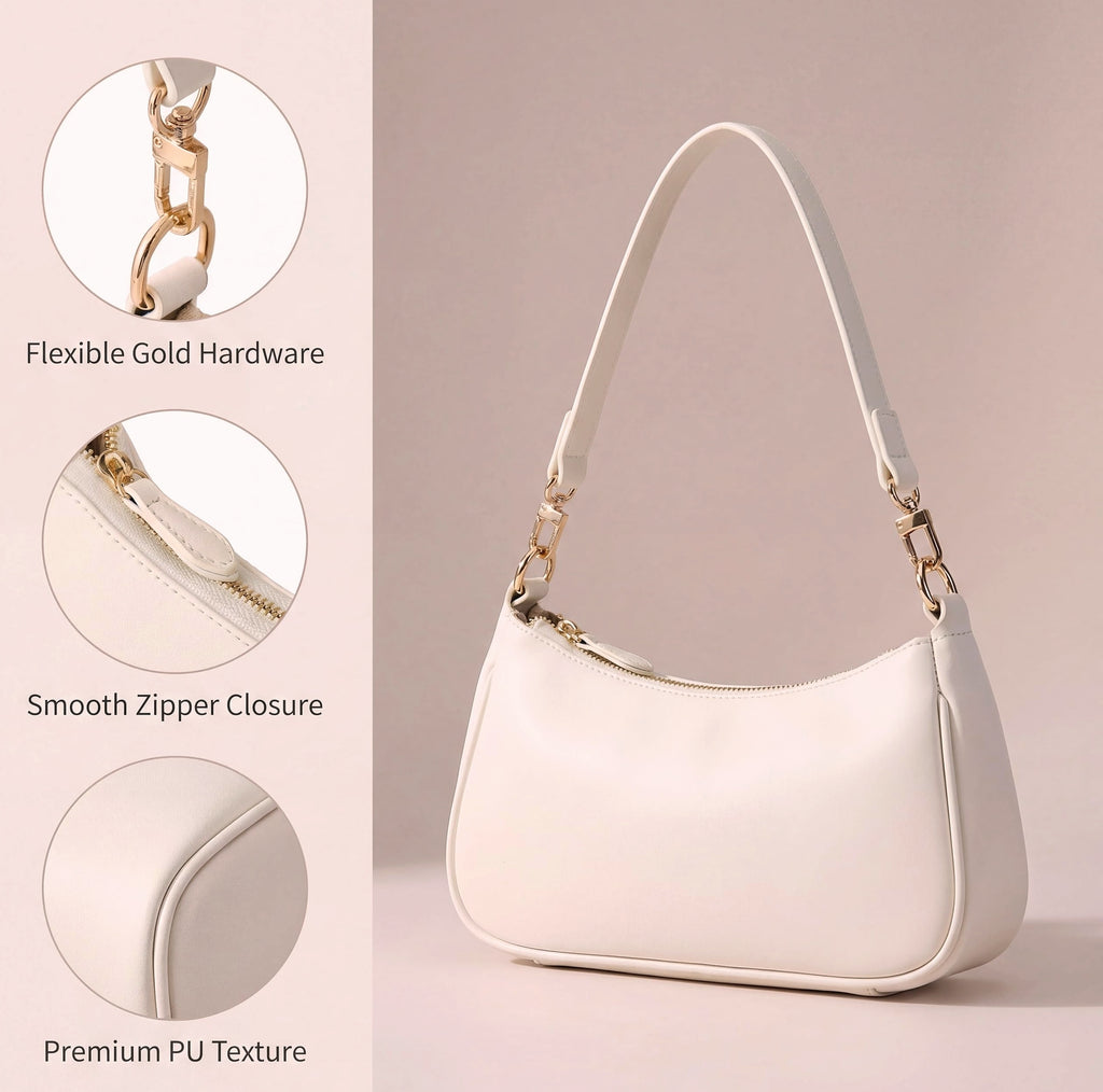VODIU Clutch Tote Handbag with Removable Straps and Zipper Closure