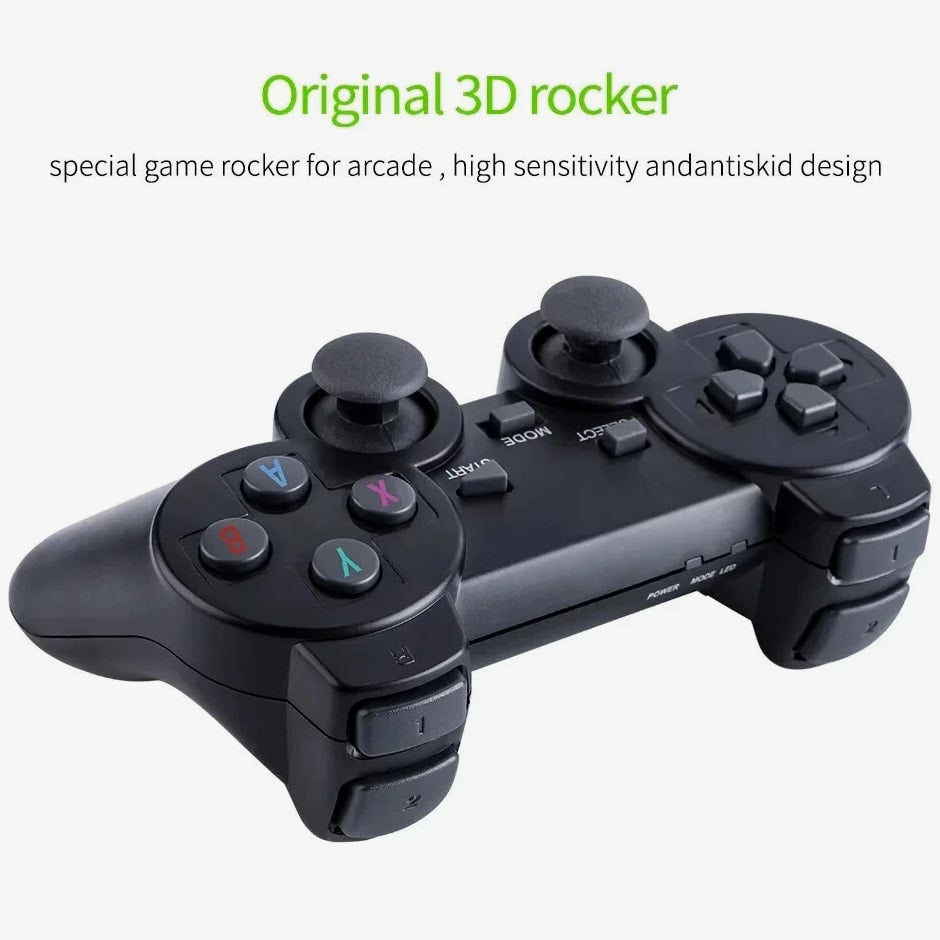 M8 Game Console Built-In 20000 + 64GB Two-Person Wireless Controller 2.4G Stick