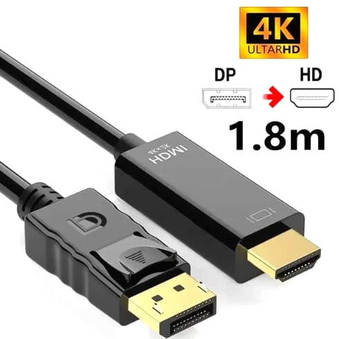 LOT Display Port to HDMI Cable DP Adapter Converter Audio Video PC HDTV 1080P