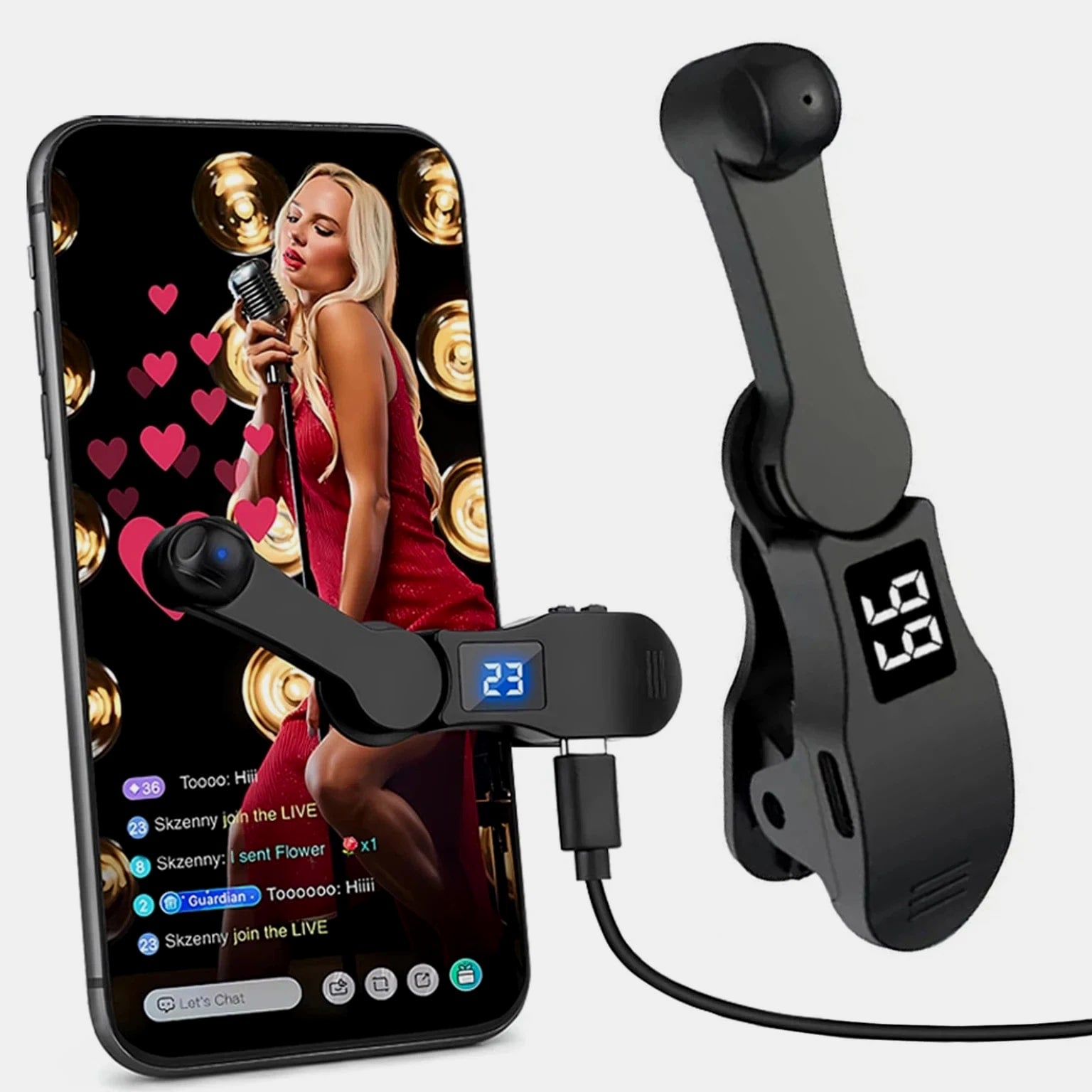 Digital Auto Screen Clicker for Smart Phone Apps Video Live Streaming Gadget