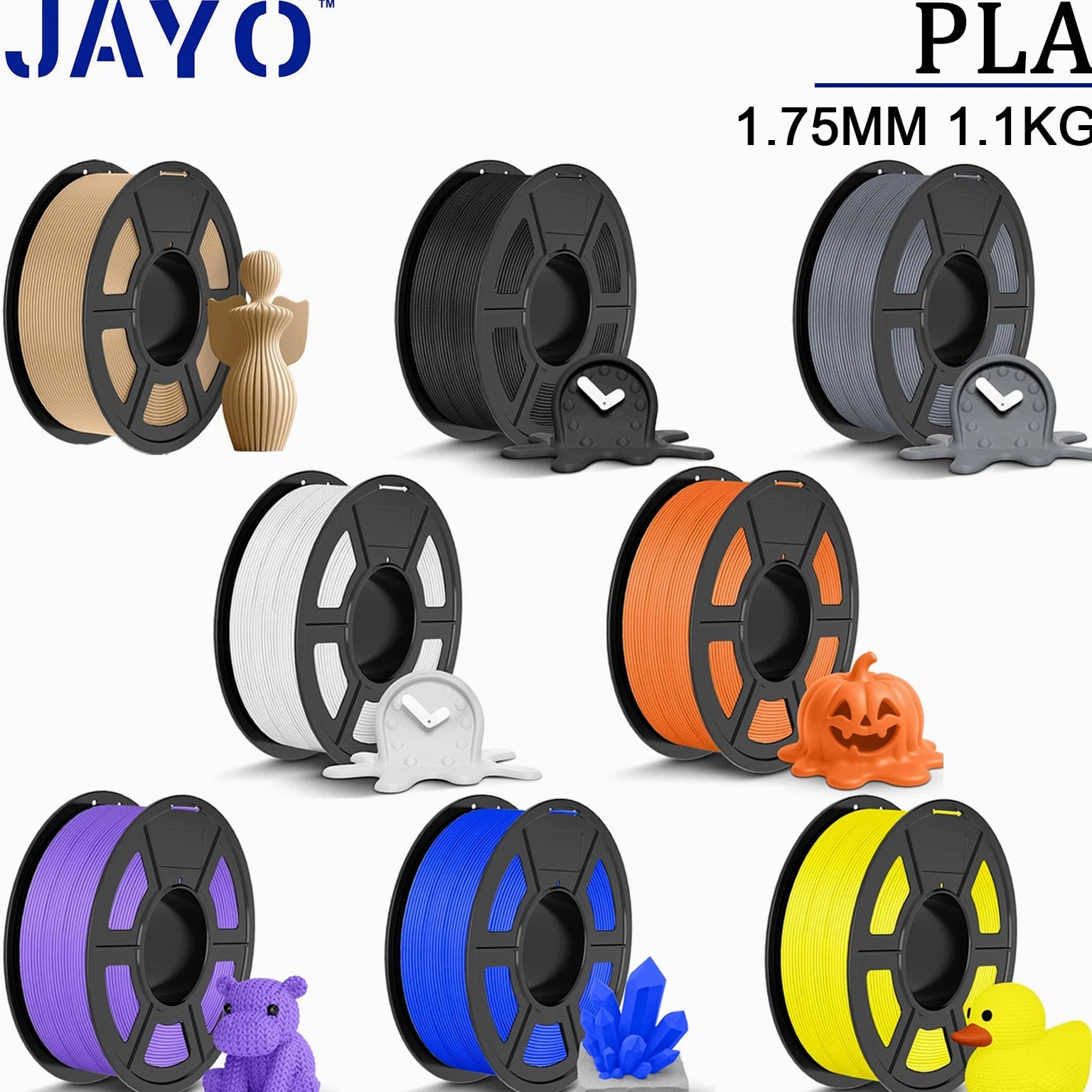 【Buy 5 Pay 3】JAYO 3D Printer Filament PLA 1.75mm 1.1KG/Spool - Fits Most FDM Print