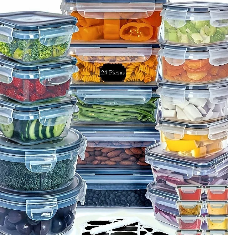 48-Piece BPA-Free Food Storage Container Set with Airtight Lids