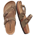 KIDMI Women's Cork Footbed Sandals with Adjustable Buckle