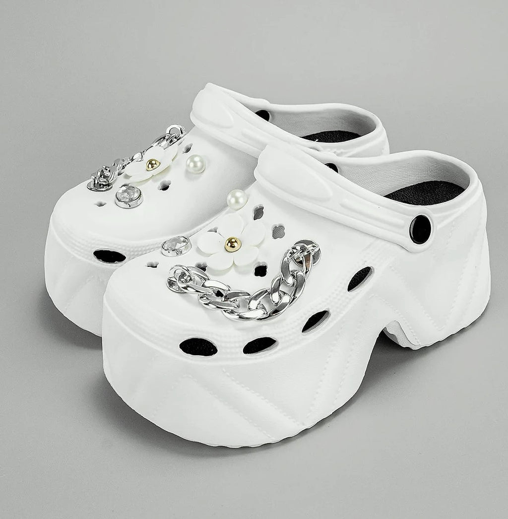 HININSEN Women's Platform Clogs 9CM High EVA Garden Sandals