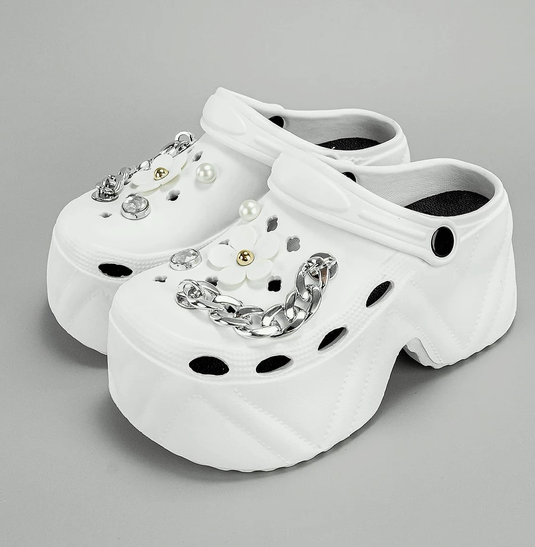 HININSEN Women's Platform Clogs 9CM High EVA Garden Sandals