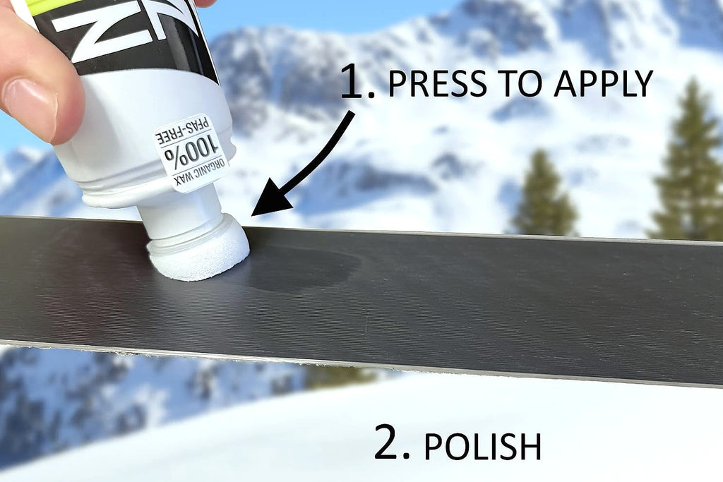NZEROWAX – Organic Wax, Universal Applicator 100 ml | Wax for Ski, Snow 100% Vegetable, Sustainable and Eco