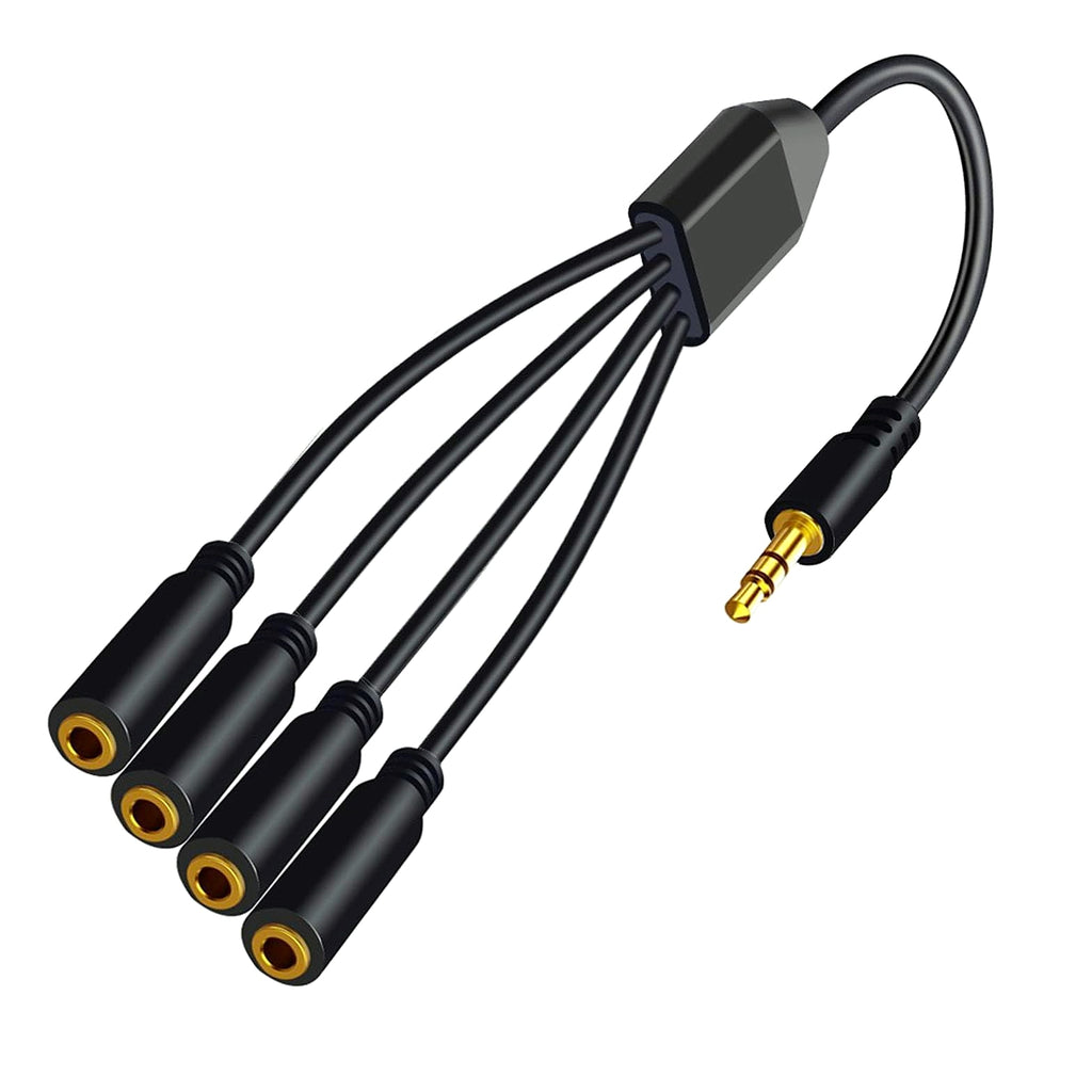 Qsvbeeqj 3.5mm AUX Splitter Cable 1 in 3/4/5/6 Out