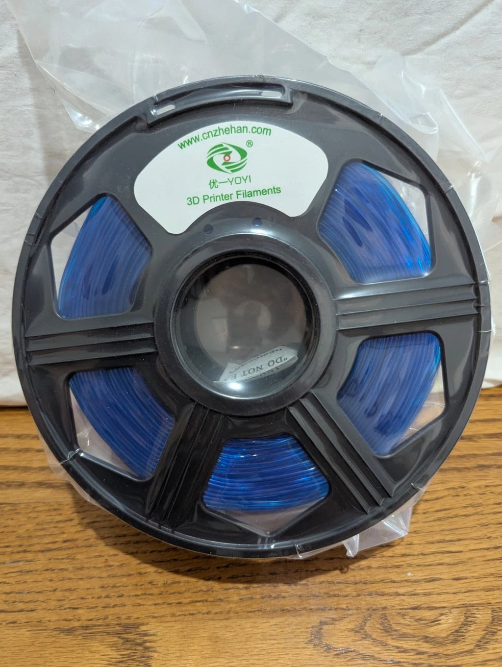YOYI TPU Flexible 3D Printer Filament – Transparent Blue 1.75mm