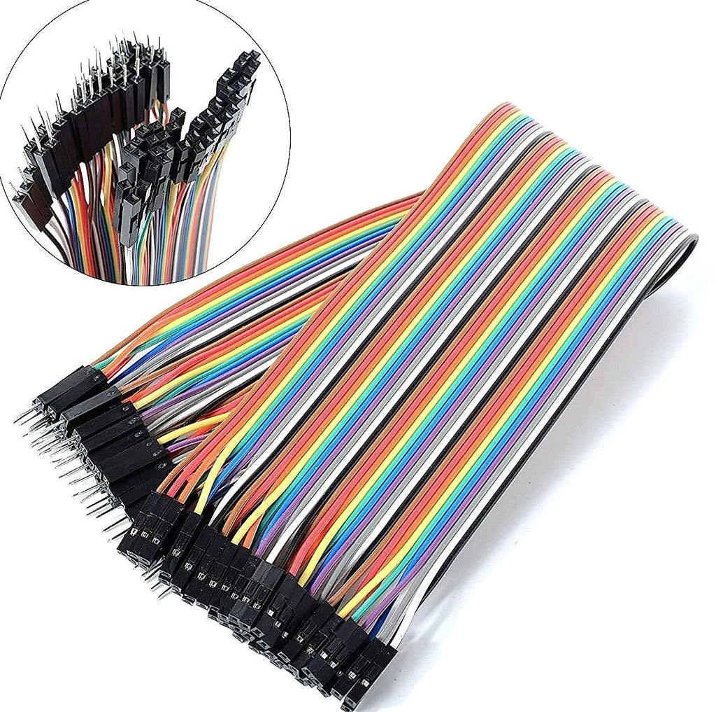 Male to Female 40-pin Dupont Jumper Cable, 8-inch Length - Ideal for Connections Between Microcontrollers and Solderless Breadboards, Peripherals, or Breakout Boards
