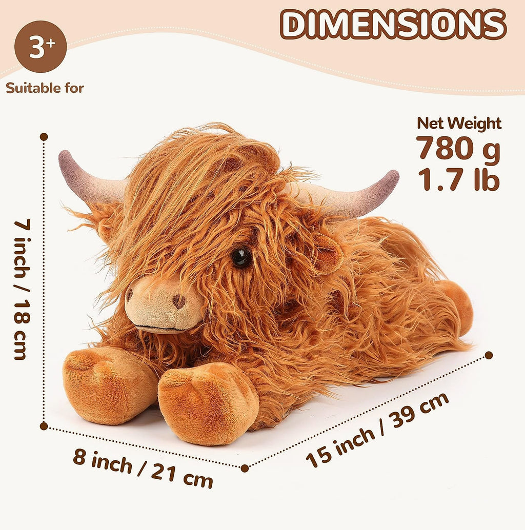 Cuckool Highland Cow Plush Heating Pad with Lavender Scent