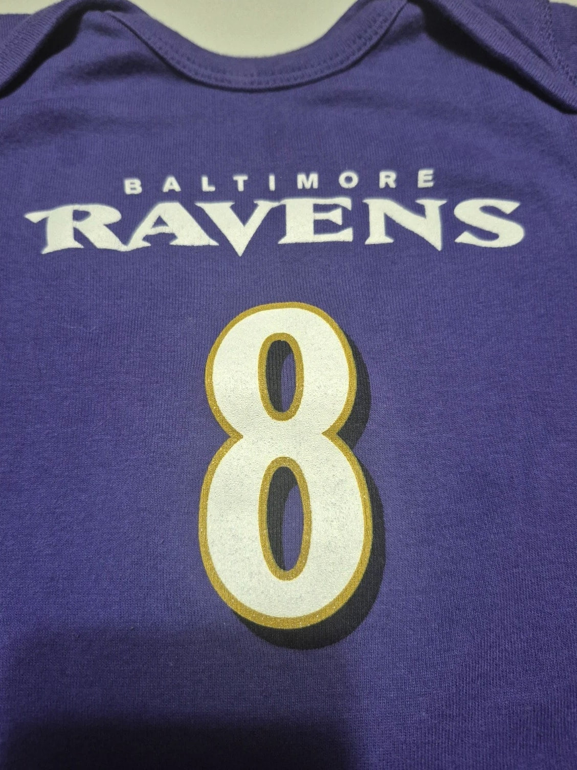 Baby Infant Lamar Jackson Baltimore Ravens One Piece Size 18M/3-12 Months Outfit