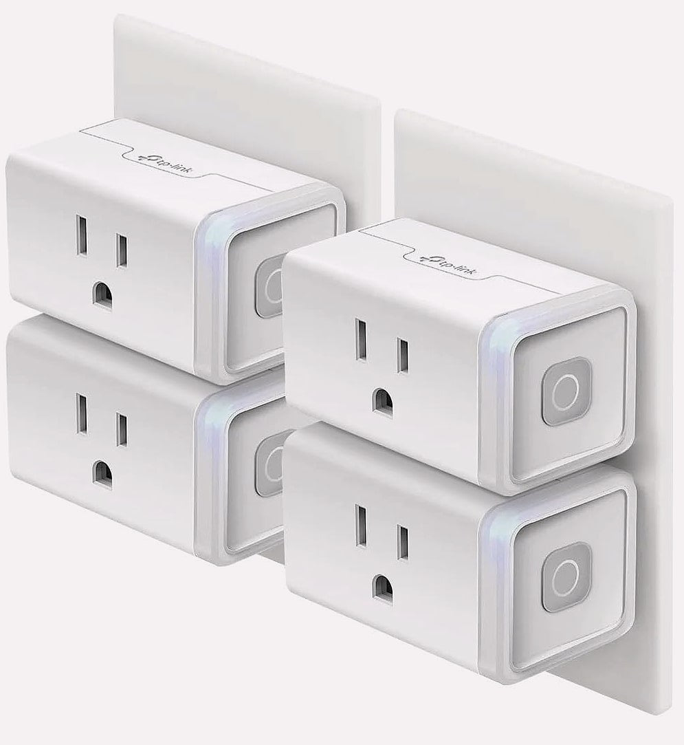 Kasa Smart Plug HS103P4 Wi-Fi Outlet 4-Pack with Voice Control