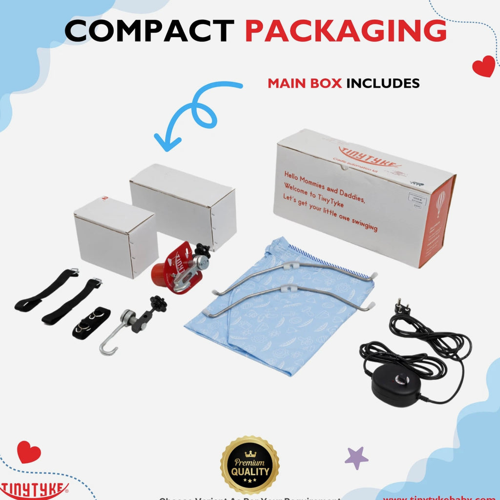 TinyTyke Baby Cradle Automation Kit with Mobile App | Automatic Swing Control