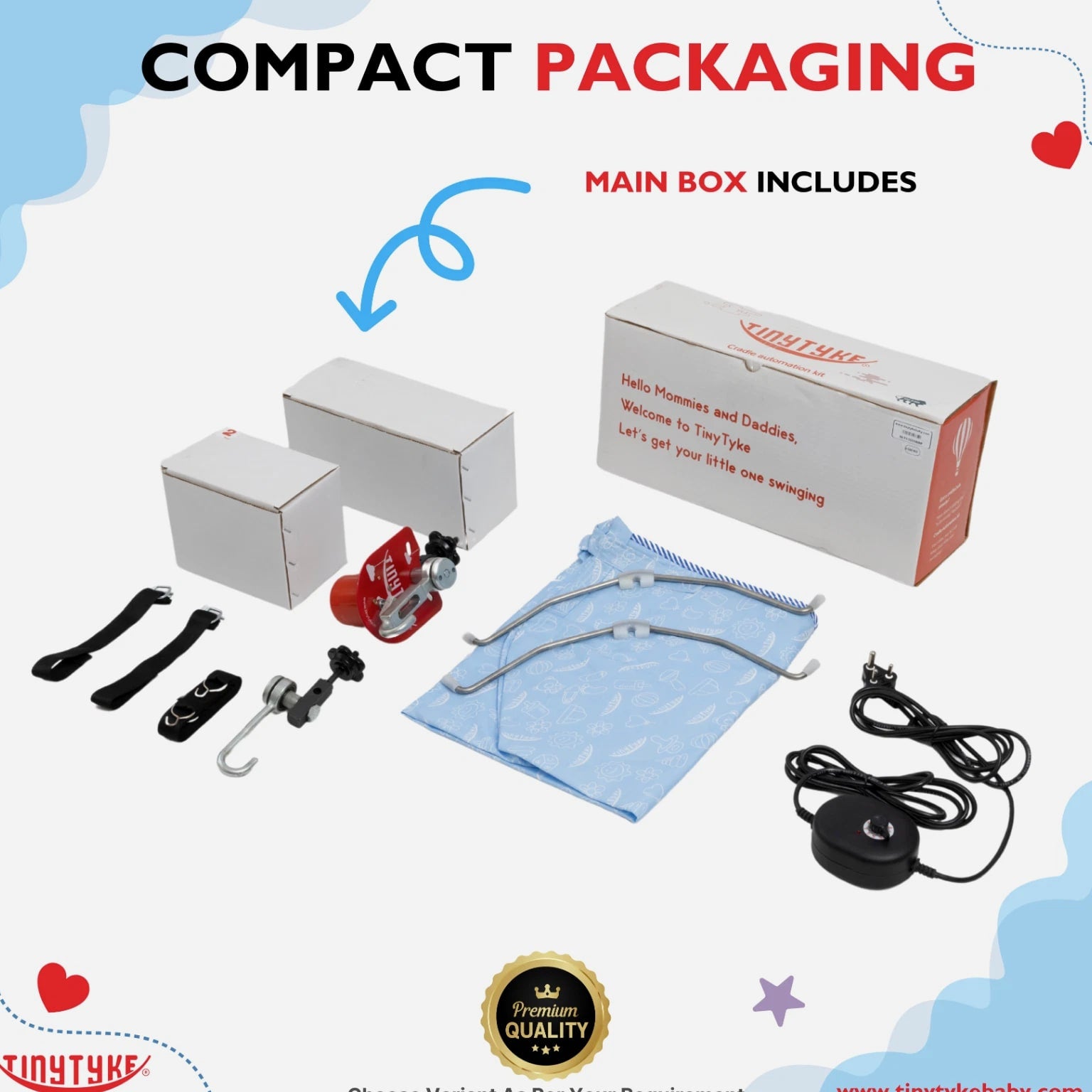 TinyTyke Baby Cradle Automation Kit with Mobile App | Automatic Swing Control