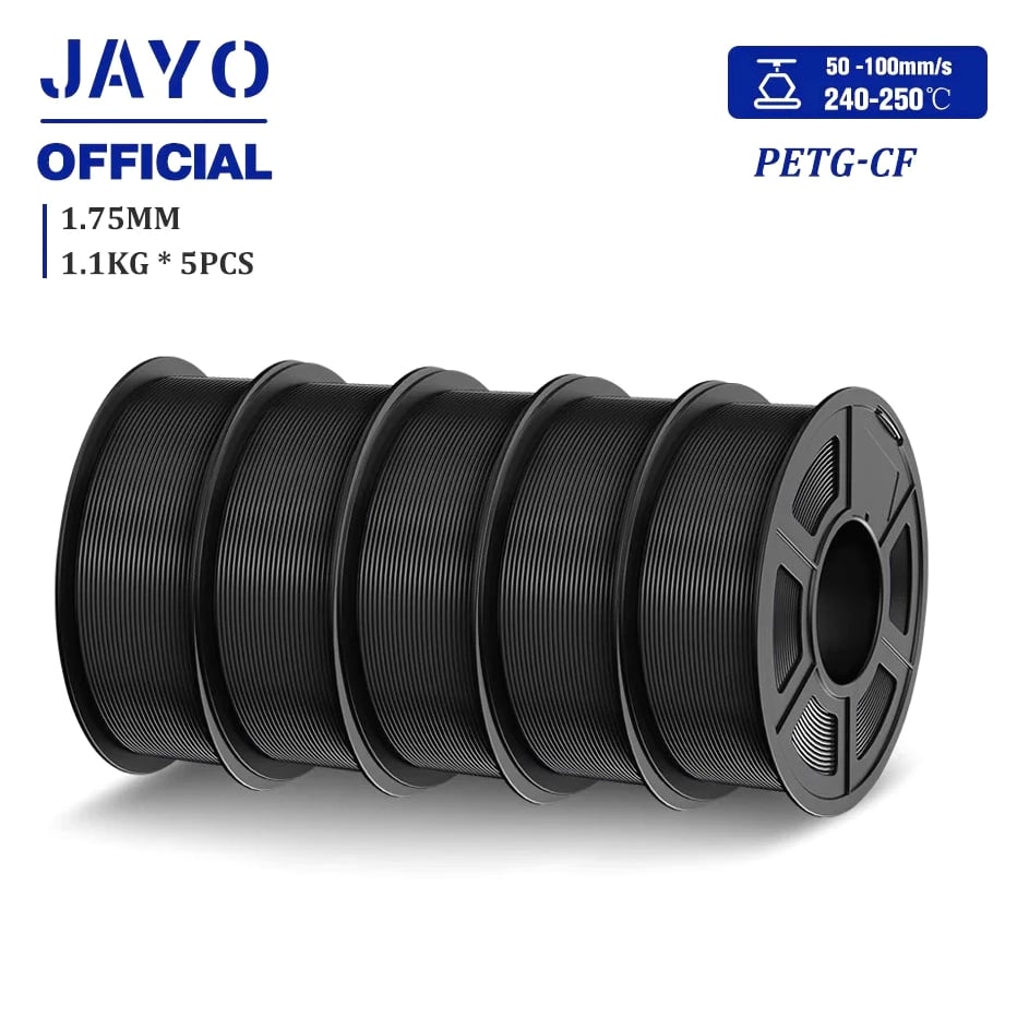 3D Printer Filament 1.75mm PETG-CF/PLA Carbon Fiber Filaments High Toughness USA