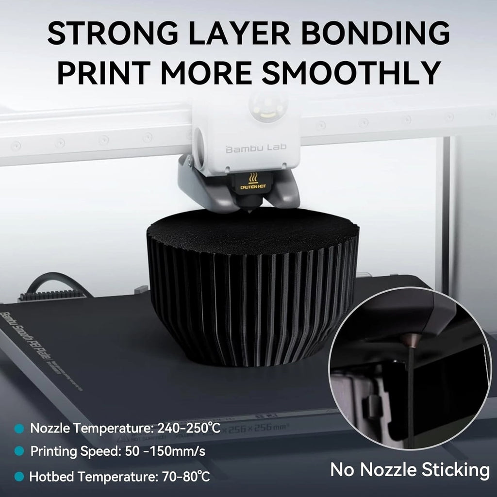 SUNLU Carbon Fiber PETG 3D Printer Filament 1.75mm PETG-CF 1KG, 10% short fiber