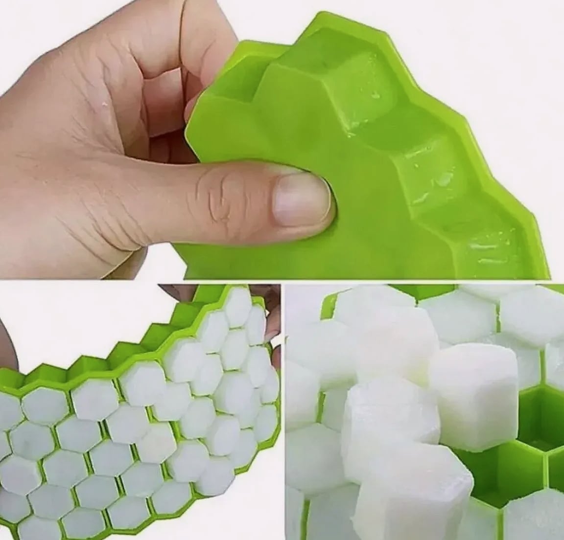 AHTOSKA Honeycomb 37-Grid Silicone Ice Cube Tray