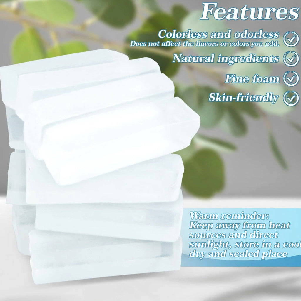 Soap Base Natural 2 LB - Clear Glycerin Base for Soap Making Melt & Pour...