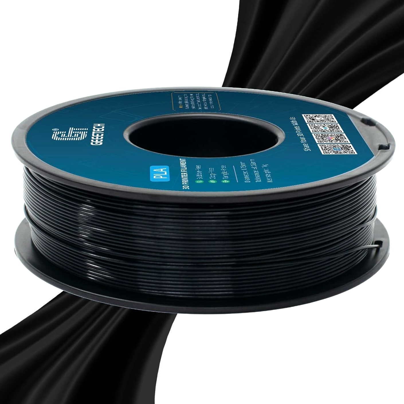 Silk PLA Filament 1.75mm for 3D Printer, Shiny Metal-Like 3D Filament 1Kg