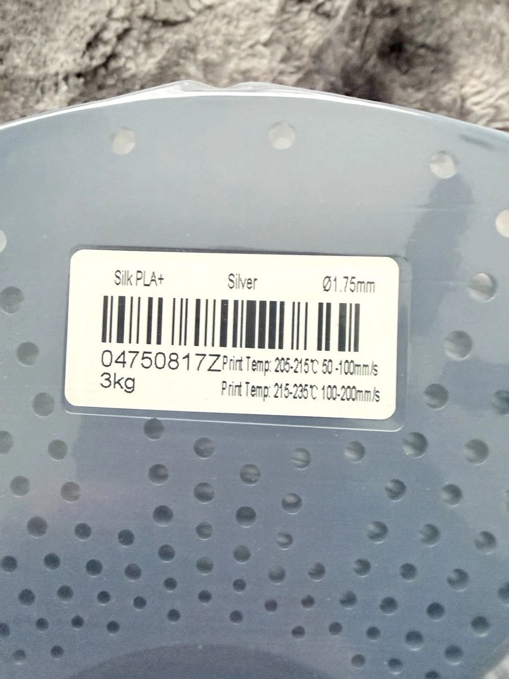Silk PLA + Silver 3kg Spool 3D Printer Filament