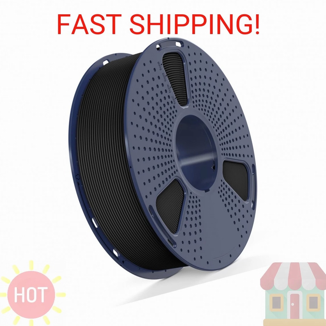 SUNLU High Speed PETG 3D Filament 1.75mm, 30mm/s - 600mm/s Print Range, High Flow Speedy