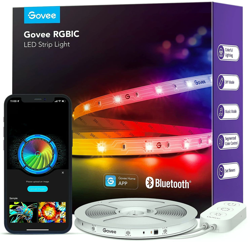 Govee RGBIC LED Strip Lights 16.4ft Smart Bluetooth Color Changing