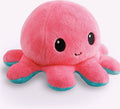 TeeTurtle Reversible Octopus Plushie 4-Inch Pink Aqua Flip Toy