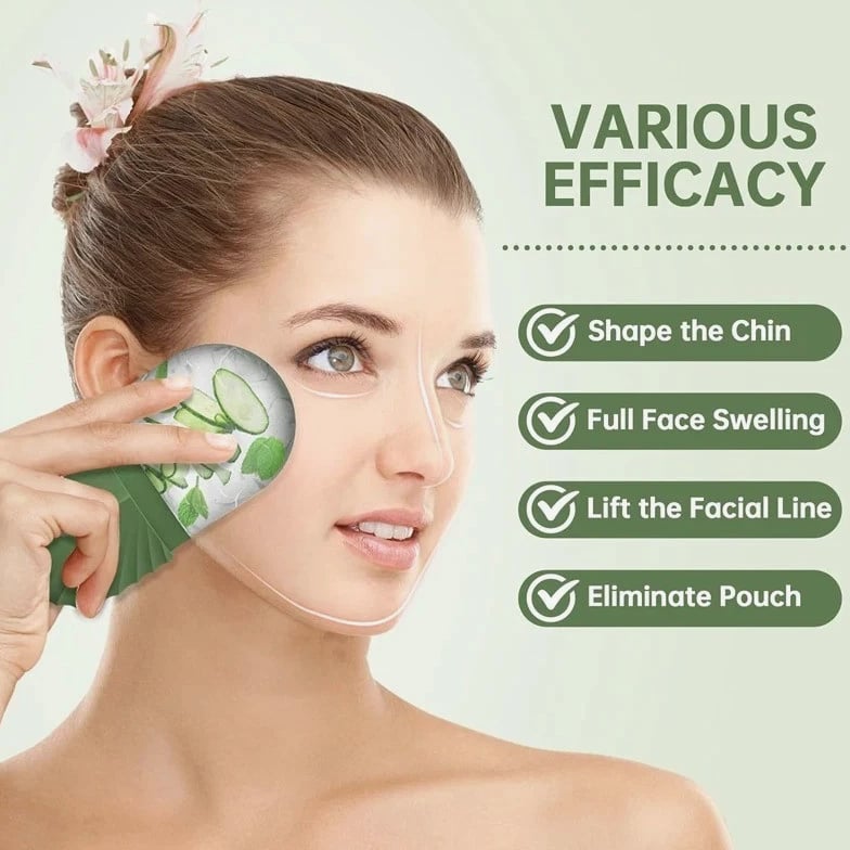 Ice Face Roller Silicone Ice Mold Facial Massager for Puffiness & Pore Care