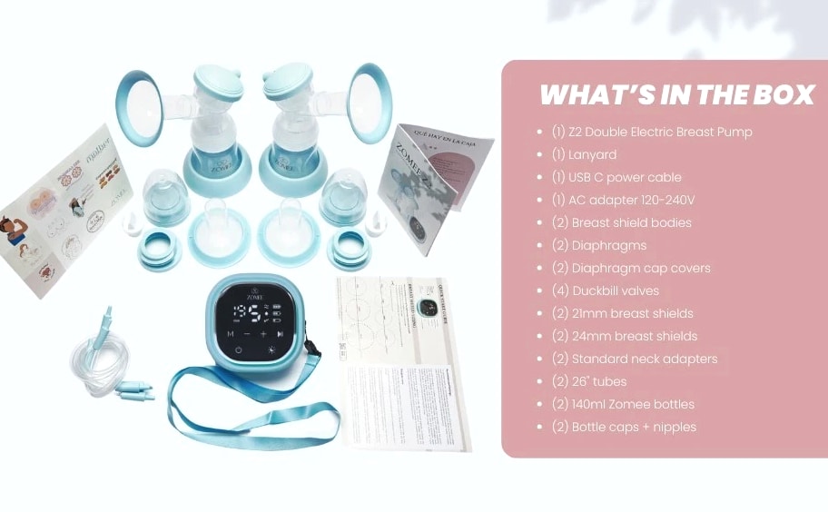 HOT DEAL! Zomee Z2 Electric Breast Pump+Hands-Free Collection Cups+Storage Bags