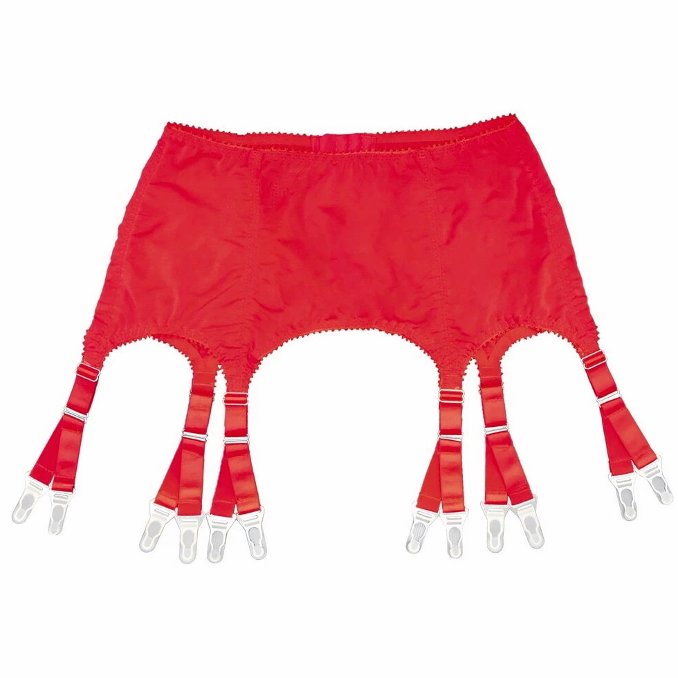 Luxallacki Stretchy Mesh Garter Belt with 6 Adjustable Y-straps and 12 Buckles