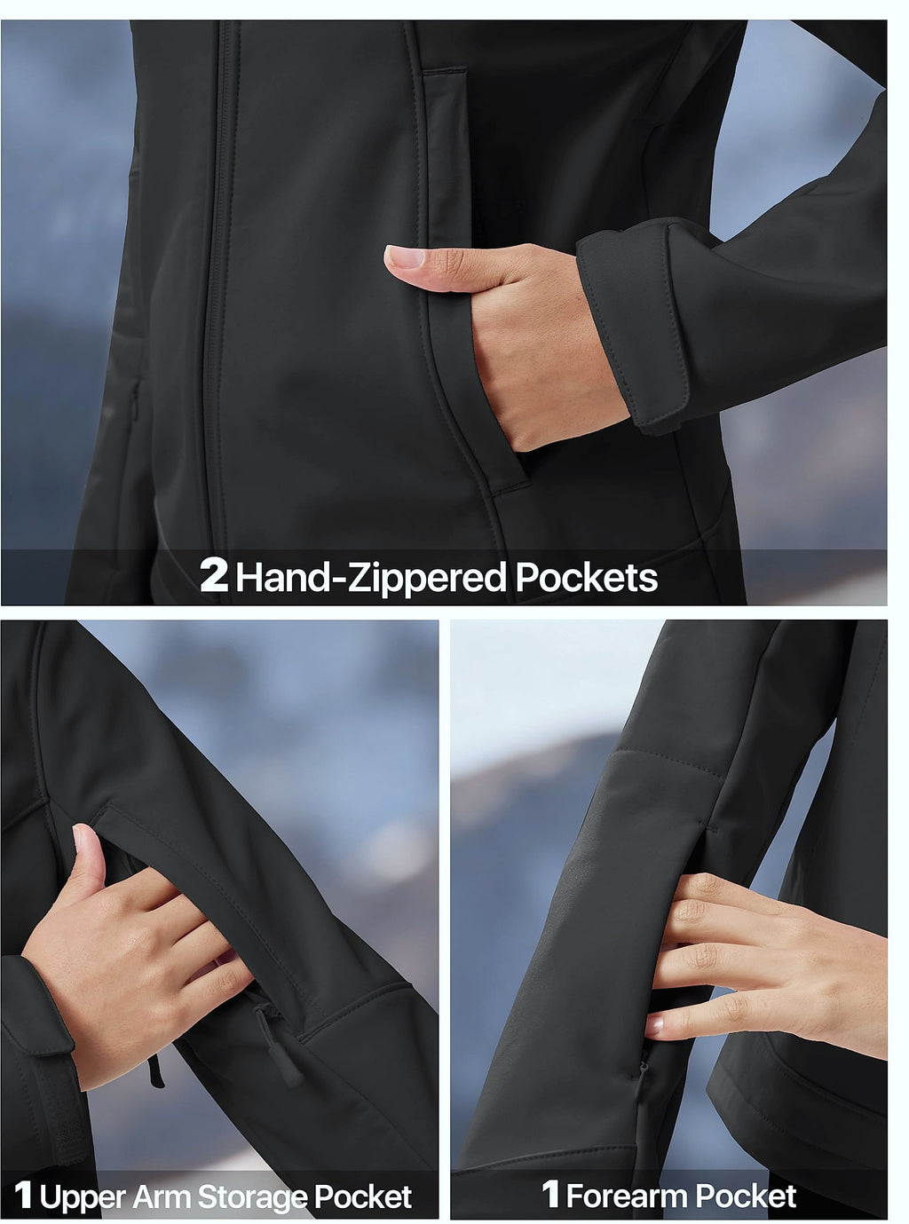 Free Soldier Women's Waterproof Softshell Jacket with Hood