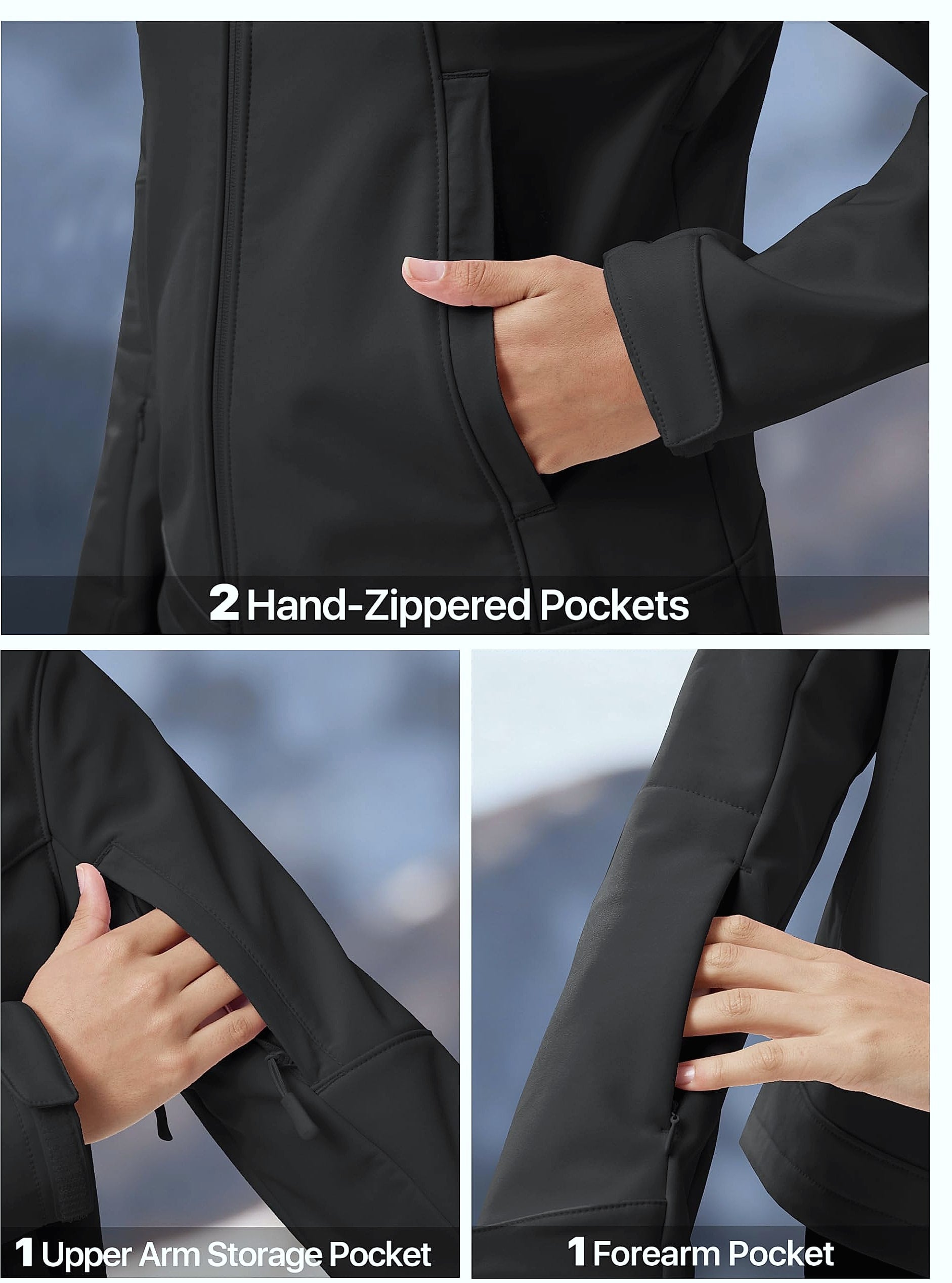 Free Soldier Women's Waterproof Softshell Jacket with Hood