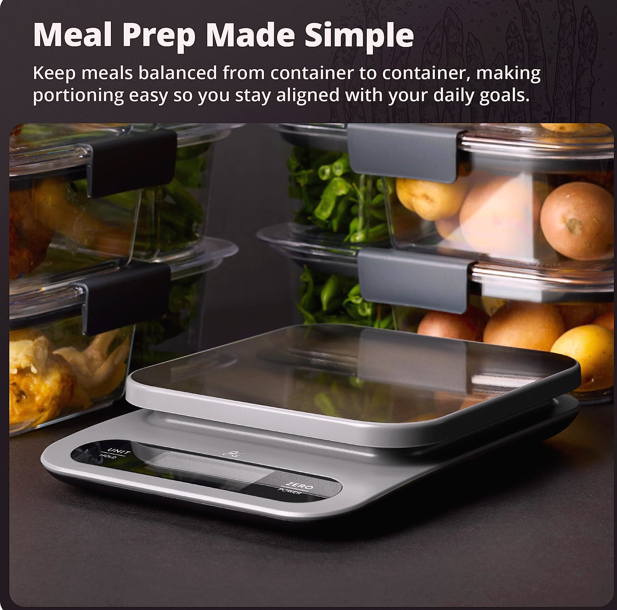 Greater Goods Digital Food Scale, 10kg Capacity for Baking