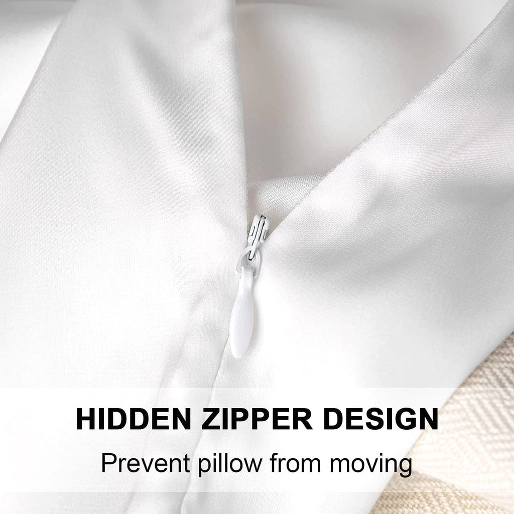 Mulberry Silk Pillowcase for Hair and Skin, Cooling Silk Pillow Case with Zipp...